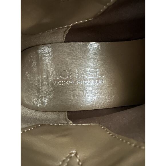 Michael Shannon Leather Upper Ankle Boots Zip -Up Women's Size 8.5 Leopard Print - Picture 7 of 8